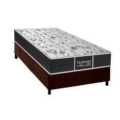 Cama Box Solteiro: Colchão Molas Probel Prolastic Sleep + Base CRC Suede Brown(88x188)