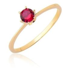 Anel Solitário Ouro Puro 18k Barato A510 - MAEHLER JOIAS, Dourado, 11