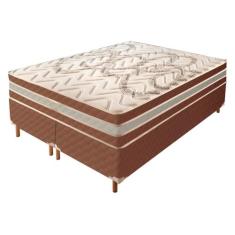 Cama Box Queen com Colchão de Molas Ensacadas 30x158x198cm e Base Sama