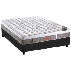 Cama Box Casal: Colchão Molas Pocket Ensacadas Castor Light Stress Oxy
