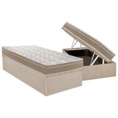 Cama Box Baú Solteiro: Colchão Anatômico Paropas D33 / EP Confort Ultr