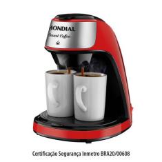 Cafeteira Elétrica Mondial Smart Coffee 2 Xícaras Vermelho