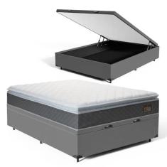 Cama Box Baú com Colchão de Espuma D45 Pillow Top Fort Comfort Casal 1