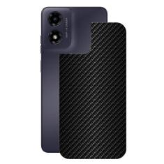Película Para Motorola Moto G04 - Traseira De Fibra De Carbono Preta - Gshield