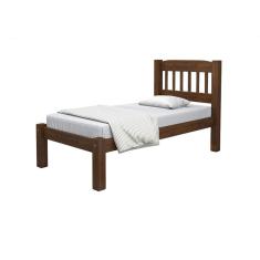 Cama Solteiro De Madeira Maciça - Italia