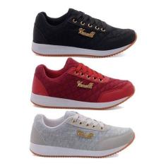 Kit3 Tênis Feminino Para Academia Corrida Malhar Caminhar - Vanelli, 3