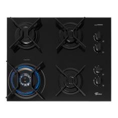Cooktop a Gás Fischer 4 Bocas Fit Line Tripla Chama Trempe Iron 36330