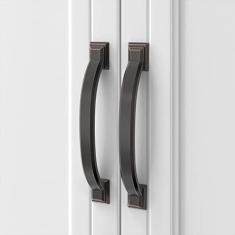 Asidrama Pacote com 10 puxadores de armário de cozinha de bronze polido a óleo de 102 mm, puxadores de armário de cozinha para puxadores de gaveta de armário