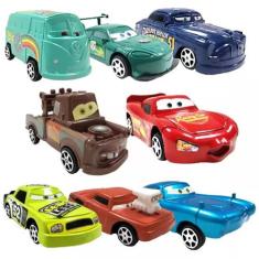 Kit 8 Carrinhos Relâmpago Mcqueen Disney Carros Brinquedos - Aton