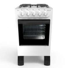 Fogão Braslar 4 Bocas New Sirius Manual Sem Tampa Mesa Inox Forno Branco