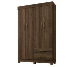 Roupeiro S/Espelho Copacabana 4 Portas Benetil Móveis  -  Imbuia