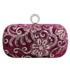 Bolsa de mão Valicclud 1 peça fashion feita à mão para noite feminina festa casamento bolsa bolsa bolsa, Vermelho, 19x13x5.5cm