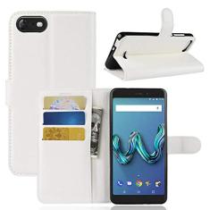 Capa para Wiko Tommy 3 Carteira de Couro Flip Capa para Wiko Tommy 3 Capa de proteção de telefone A capa com design simplificado