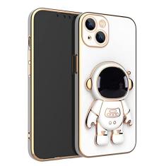 Para iphone 14 capa de astronauta galvanizada capa dobrável para iphone 13 12 11 pro max mini xr xs max capa para iphone14, branca, para iphone 11pro