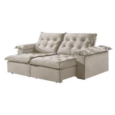 Sofá 2 Lugares Retrátil E Reclinável Martins M-147 Veludo Creme
