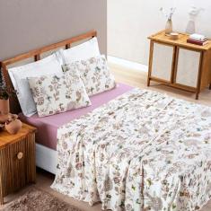 Jogo De Cama Casal 4 Peças Quality 100% Algodão Premium - Bia Enxovais