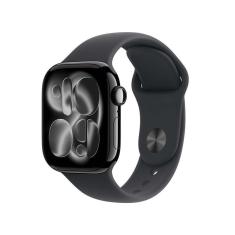 Apple Watch Series 11 GPS + Cellular Caixa Preta Brilhante de Alumínio 42mm Pulseira Esportiva Preta P/M
