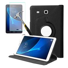Capa Giratória Tablet Samsung Galaxy Tab A 7 T285 T280 + Película de Vidro - Preta