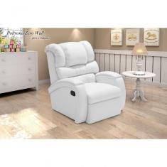 Poltrona Reclinável Imperial Zero Wall Com Balanço E Giro Corano branco 036