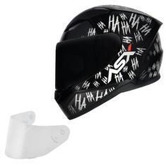 Capacete Masculino Asx City Fun Preto Esportivo Fechado Moto, Preto br