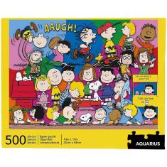 Quebra-Cabeça Peanuts AQUÁRIO (500 Peças) - Produtos e Colecionáveis oficialmente Licenciados peanuts - Sem brilho - Ajuste de precisão - Sem Pó de Qu