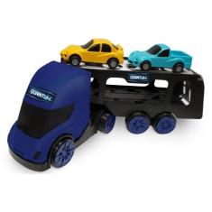 Caminhão Cegonheira Quantum com 2 Carrinhos e Rodas Livres - Homeplay