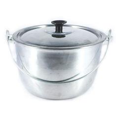 Caldeirão de Alumínio Polido Alça Galvanizada 14cm