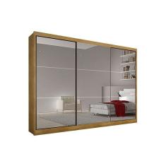 Guarda Roupa Casal 3 Portas E 6 Gavetas C/ Espelho Passion Plus Freijo Cumaru - Novo Horizonte