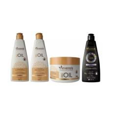 Kit Arvensis Tec Oil Sh Cond Mascara + Ativador Ondulado