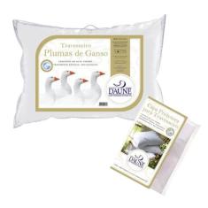Travesseiro de Plumas Naturais Macio - Lavável + Capa Removível - DAUN