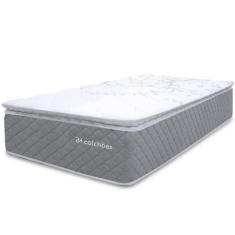 Colchão Solteiro Molas Ensacadas Pillow Top 88x188cm Premium Sleep Cin