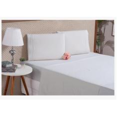 Kit Jogo De Cama Algodão Com Lençol De Cima King Percal 180 Fios Bege 