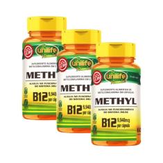 Kit 3 Vitamina b12 – metilcobalamina Unilife 60 cápsulas