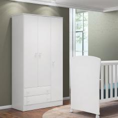 Guarda Roupa Infantil 3 Portas 2 Gavetas Doce Sonho Qmovi