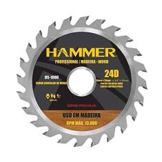 Disco de serra para madeira 4.3/8" x 20 mm 24 dentes - Hammer