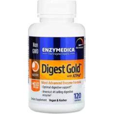 Digest Gold 120 Cáps Enzymedica Bem-Estar Digestivo