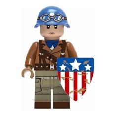 Boneco Blocos De Montar Capitão América Primeiro Vingador