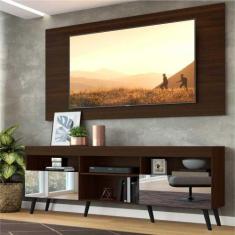 Rack c/ Painel e Suporte p/ TV 65" c/ Espelho e Pés Retrô Flórida Mult