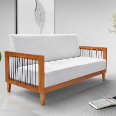 Sofá Bex 2 Lugares 160 Cm Linho Rústico Grigio - Spezzia Decor