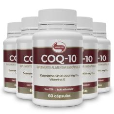 Kit 5 Coenzima Q10 200mg Vitafor 60 Cápsulas