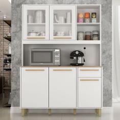 Armário Para Cozinha 5 Portas 1 Gaveta Branco