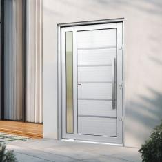 Porta Pivotante Lambril Miraggio Com Puxador Lado Esquerdo Elite 216x130 Branco