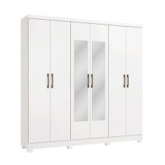 Guarda-roupa 6 Portas 3 Gavetas Kappesberg New Canela J559cn Branco