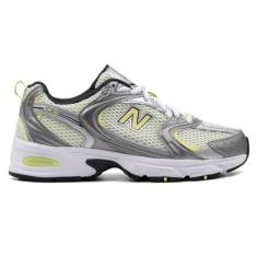 New Balance Tênis 530 Unissex Casual - Prata/Amarelo - 37