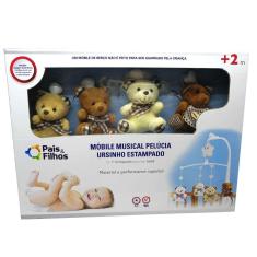Móbile Musical Pelúcia Ursinho - Pais e Filhos