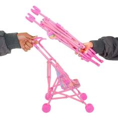 Carrinho De Boneca Dobrável Menina Brinquedo
