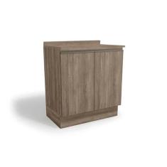 Balcão de Cozinha Modulado Maxxi G744 2 Portas c/ Tampo Nogal - Kappes