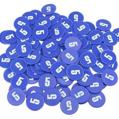 HAKITAROOM Conjunto de 100 fichas de pôquer - Moedas circulares de plástico de 4,5 polegadas para jogos e contagem, 4,5 g cada, adereços de jogo perfeitos, incentivos de ensino (caixa com 100 peças, 4