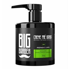 Creme Pré Barba Big Barber 350g Lemon Limpador Facial Esfoliante