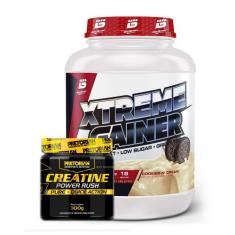 Kit Xtreme Gainer 3Kg Bio Sports USA + Creatina Power Rush 300g Pretor